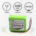 thumbnail image 3 of (Paquete de 2) Batería Ni-MH de 7,2 V Compatible con 2GIG BATT1X BATT2X BATT1 GC2 2GIG-CNTRL2 2GIG-CP2 GCKIT311 228844 Go Panel de control Sistema de seguridad Alarma 6MR2600AAY4Z Linear PERS-4200 10-, 3 of 5