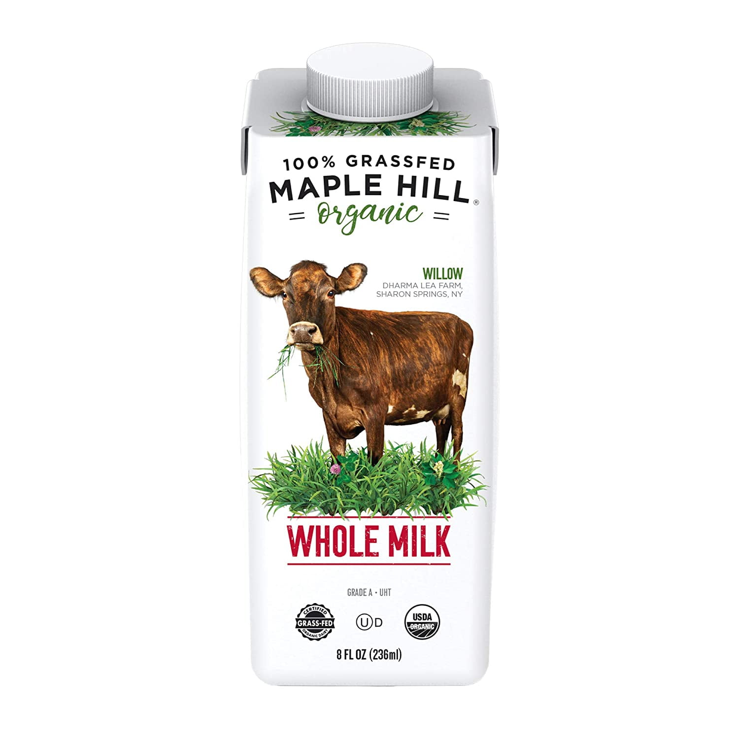 Maple Hill Shelf Stable Whole White Milk 100 Grass Fed, Organic, Non