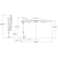 thumbnail image 6 of SimplyShade Outdoor Offset Square Patio Umbrella - Taupe - 10', 6 of 8