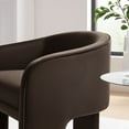 thumbnail image 4 of Modway Greer Performance Velvet Upholstered Accent Armchair in Chocolate Brown, 4 of 9