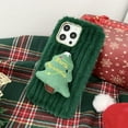 thumbnail image 6 of Allytechgroup Plush Case for iPhone 16 Plus, Fluffy Warm Smooth Faux Fur Case with Cute Stylish Christmas Doll, Lightweight Soft TPU Shock-Absorbent Non-Slip Drop Protection Phone Case - Green, 6 of 9