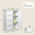 thumbnail image 2 of Pantry Cabinet, 33" White Kitchen Pantry Storage Cabinet with 1 Door, 2 Shelves, 4 Drawers for Dining Room|Bedroom, 2 of 8