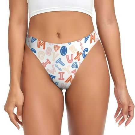 Sigee Scandinavian Alphabet for Women s G-String Panty  Low Rise  Soft Lace Perfect for Everyday Wear or Special Occasions-Large