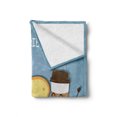 thumbnail image 2 of Bacon Soft Flannel Fleece Throw Blanket, Image of an Egg Bacon Toast Bread and Cup of Coffee as Morning Best Friends, Cozy Plush for Indoor and Outdoor Use, 50" x 60", Multicolor, by Ambesonne, 2 of 6