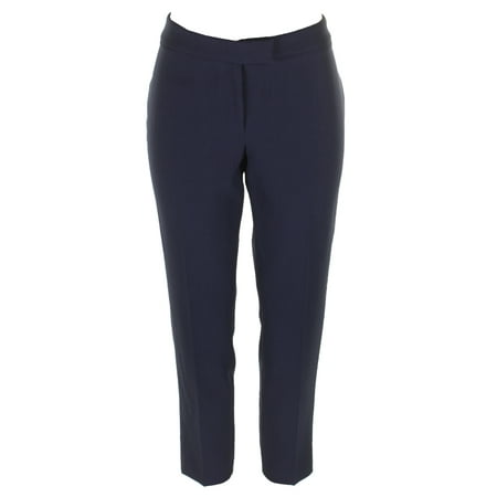 Anne Klein Brenton Blue Slim-Fit Dress Pants 8