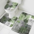 thumbnail image 3 of Sage Green Grey Bath Mat 3 Piece Bathroom Rug Set, Modern Oil Painted Abstract Art Aesthetics Non Slip Bath Rug Contour Mat and Toilet Lid Cover, Absorbent Shower Mats Soft Bath Rugs and Mats Sets, 3 of 8