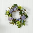 thumbnail image 2 of Nearly Natural 20" Hydrangea Wreath, 2 of 4