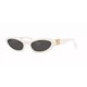thumbnail image 1 of Miu Miu MU 09YS White/Dark Grey (1425/S0) Sunglasses, 1 of 4
