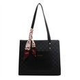 thumbnail image 1 of Commuting Pouch Zipper Closure Trendy Daily Collocation Faux Leather Women Tote Bag Commuting Accessories, 1 of 11