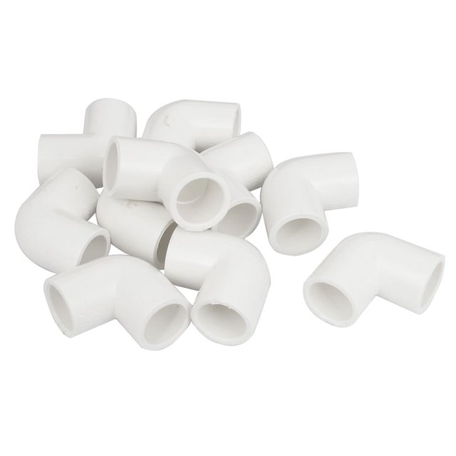 Conectores de tubería PPR de codo de 90 grados blancos de 20 mm de diámetro interior, 10 piezas