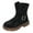 Black, variant on Girls Boots,Boots Children Fashionable Flat Comfortable Soft Sole Leather for Everyday Wear,Toddler Boots,Z04 Red,7.5-8 Years