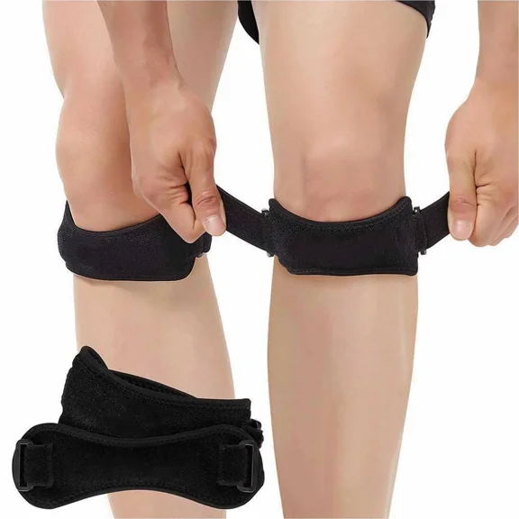 Patella Knee Support Band: Adjustable Knee Tendon Support Strap, Stabilizer with Support Function. Suitable for sports , Arthritis, Hiking, Soccer