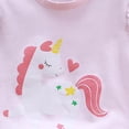 thumbnail image 4 of 4-5 Years Toddler Pajamas Long Sleeve Girls Pajama Set Kids Solid Pjs Boys Soft Sleepwear 12M–7Y Flying Sleeve Top Shorts Set Pink, 4 of 4