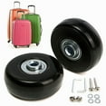 thumbnail image 1 of Roues de Remplacement pour Valise Roues en Caoutchouc Roues de Remplacement pour Chariot Roues Rigides avec 1 Paire de Roulements à Billes de 6 mm Kit de Pièces de Rechange Noir, 1 of 6