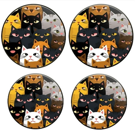 

Bahomeck Gas Stove Burner Cover Set Of 4 Large Group Of Cartoon Cats With Different Colors And Sizes Metal Electric Stove Burner Covers Protecting Gas Stoves Kitchen Decor，8 Inch And 10 Inch