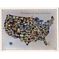 thumbnail image 2 of Vintage Photography 18x15 Gold Ornate Wood Framed with Double Matting Museum Art Print Titled - Nicknames of American Cities on US Map 1951, 2 of 4