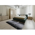 thumbnail image 4 of Ahgly Company Indoor Rectangle Mid-Century Modern Charcoal Black Area Rugs, 3' x 5', 4 of 6