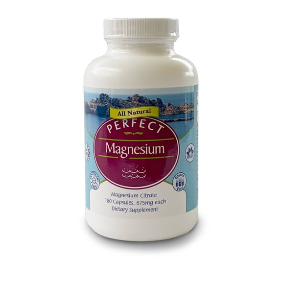 Perfect Supplements Perfect Magnesium Citrate Capsules – 100% Pure & Natural – Better Energy, Bone Strength, Muscle Relaxation, Constipation & More!