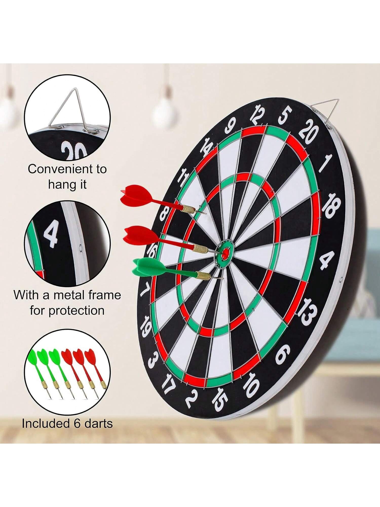 Professional Dart Board Set Indoor Home Leisure Entertainment Paper Target Darts Set Outdoor Paper Target Dart Board,12in