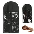thumbnail image 1 of Porte-extensions de Cheveux, Cintre Portable pour Perruques, Sacs de Rangement pour Perruques, Sac de Rangement Anti-Poussière pour Extensions de Cheveux avec Fermeture Éclair Solide en Tissu PE Non Tissé pour Voyage et Usage Quotidien, 1 of 7