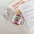 thumbnail image 2 of ICI-Rencontrer Créatif 3D Quickstand Mouvement Bling Paillettes Étoiles Sourire Pêche Motif Conception Airpods Cas Mignon Frais, 2 of 5