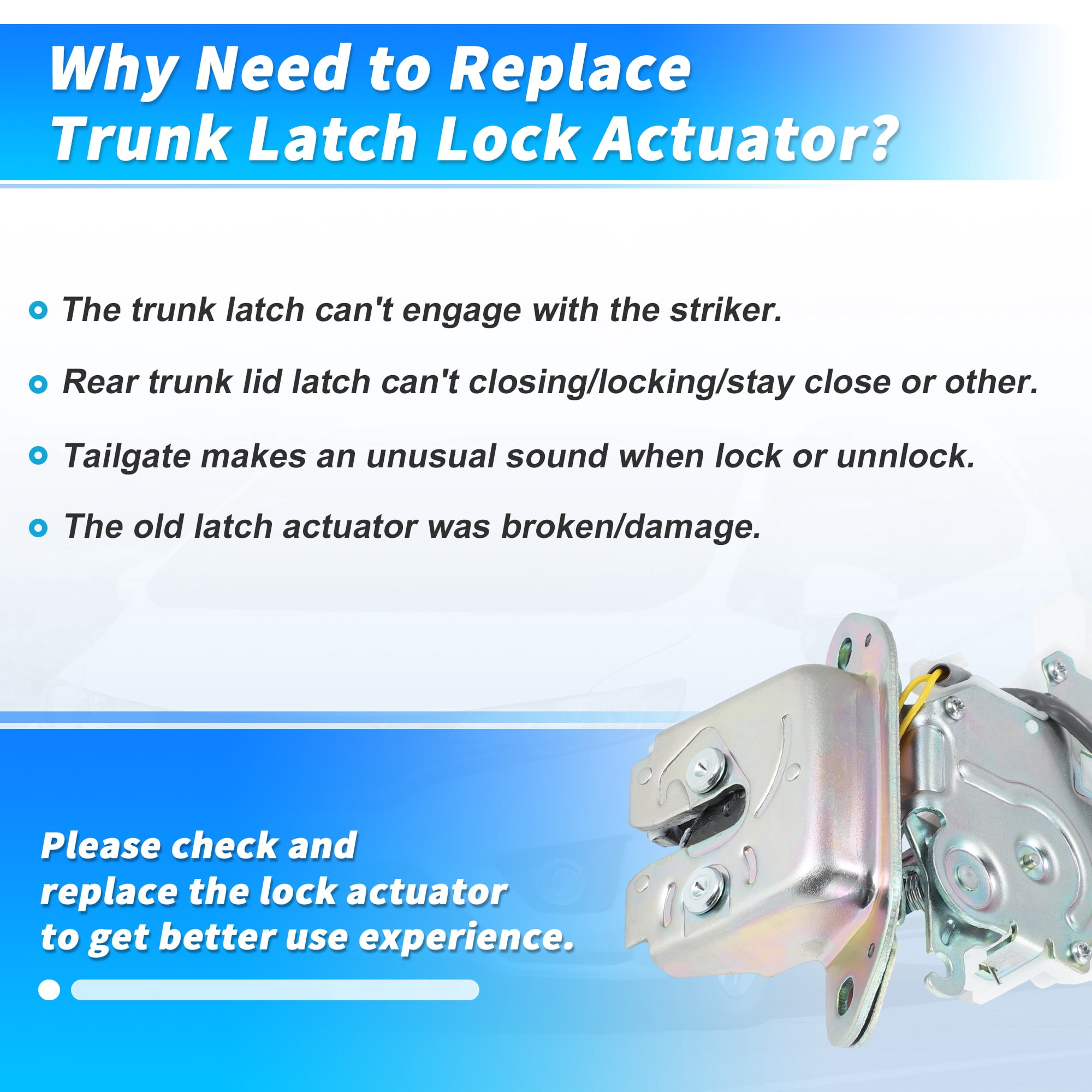 Unique Bargains Trunk Lock Actuator for Honda Fit 2015-2020 1.5L 74801T5SK01