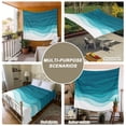 thumbnail image 6 of Ombre Teal Waves Large Tapestry for Bedroom Wall Hanging Tapestry, Abstract Art Gradient Modern Ceiling Backdrop Tapestries Poster Blanket Wall Decor for Teens Room Living Room Dorm 100" x 59", 6 of 8
