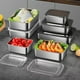 thumbnail image 4 of Caja de Almacenamiento de Acero Inoxidable para Refrigerador - Contenedor, Plateado MNFD, 4 of 7