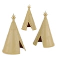 thumbnail image 1 of Tipis indios clásicos Toy BMC, 3 unidades, color canela, 13 x 8 cm, 1 of 5