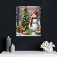 thumbnail image 4 of JEUXUS Snowman Pictures Decor Wall Art Holly Christmas Tree Winter Poster Canvas Print for Bathroom Kids New Year Gift 16x20 in, 4 of 4