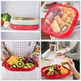 thumbnail image 4 of Sandwich Box Microwavable Lunch Box Reusable Silicone Food Storage Containers,Reusable Storage Containers For Fridge (Blue), 4 of 9