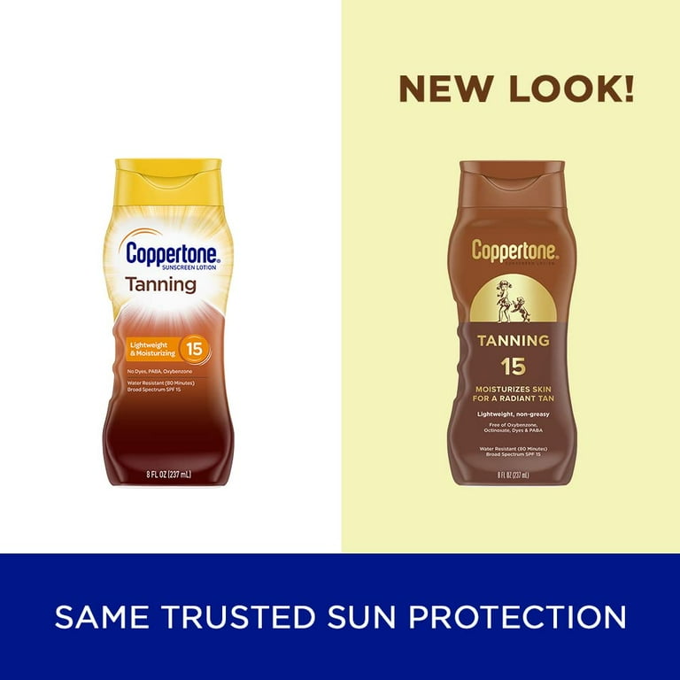 Coppertone Tanning Lotion SPF 15 8 oz (Pack of 2) - Walmart.com