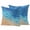 Blue Brown, variant on 2 Pack Outdoor Waterproof Throw Pillow Covers,Beach Sea Foaming Waves Blue Ombre Decorative Square Patio Pillowcases for Chair Couch Sofa 16x16in
