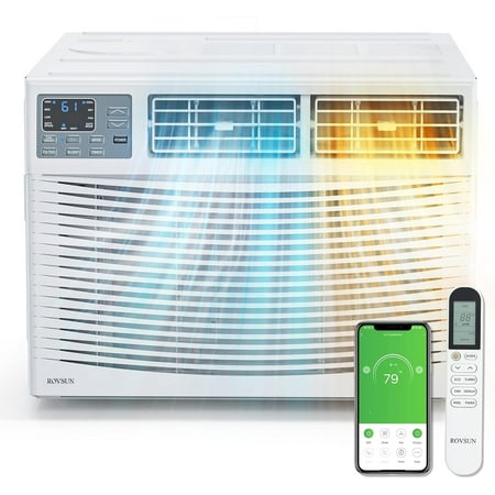 ROVSUN 8000-12000 BTU 250-550 Sq Ft Window-Mount Air Conditioner, White