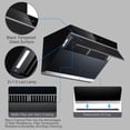 thumbnail image 2 of Joeaonz 30-Inch Stainless Steel Wall Mount Range Hood with 3-Speed Exhaust Filter, 2 of 9