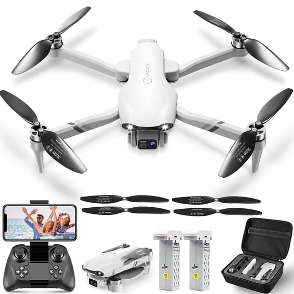 4DRC F10-1080P Wifi FPV Drone with 1080P HD Camera, Headless Mode/3D Flips, RC Quadcopter for Beginners Silver white