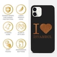 thumbnail image 4 of Case Yard Wooden Case for iPhone-11 Soft TPU Silicone cover Slim Fit Shockproof Wood Protective Phone Cover for Girls Boys Men and Women Supports Wireless Charging I Love Istanbul Design, 4 of 7