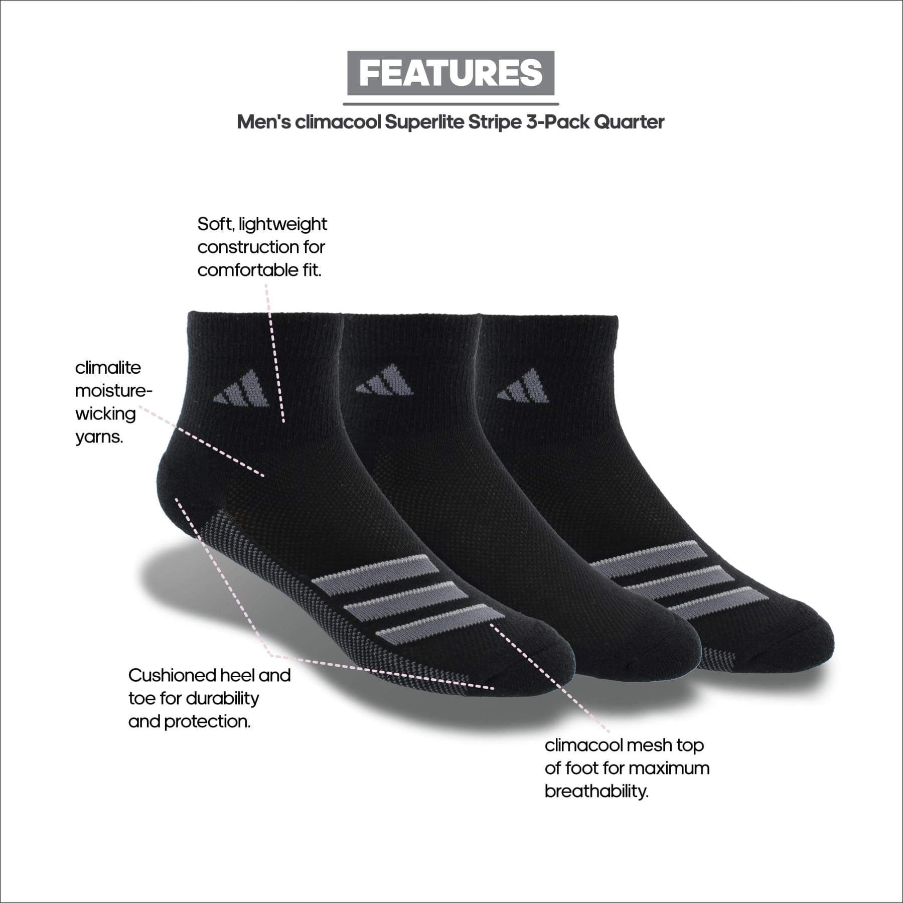adidas men's climacool superlite low cut socks