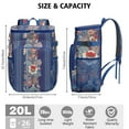 thumbnail image 3 of Exotic Mandala Insulated Cooler Backpack - 20L Leakproof Waterproof Backpack Cooler, Long-Lasting Insulation, Lightweight for Travel, Classic Boho Floral Design, 3 of 6