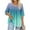 #A08-Turquoise, variant on Abcomgle Plus Size T Shirts for Women Loose Fit Sexy Tees Shirt 3/4 Sleeve V Neck Gradient Print Blouses 4x-5x Tunics Blouses 3XL,Black