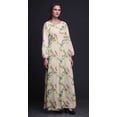thumbnail image 3 of Bimba Moss Georgette Bulbul Bird Print Womenâ€™s Long Elastic Waist Casual Summer MaxiÂ&nbsp;Dress-Large, 3 of 5