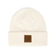 thumbnail image 6 of C.C Heather Knit Basic Beanie Soft Winter Hat Unisex, Heather Beige, 6 of 17