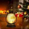 thumbnail image 2 of Christmas Vintage Lantern Decorations 6" Mini Vintage Kerosene Lamp Lights Ornament Christmas Tabletop Decor Light Handheld Small Oil Lamps Hanging Decorations Props Christmas Gifts, Bronze Gold, 2 of 7