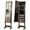 Brown, variant on Gymax Jewelry Mirrored Cabinet Armoire Organizer Storage Box w/ Stand Christmas Gift Coffee