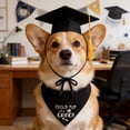 thumbnail image 5 of 2026 Pet Graduation Outfit Set,Graduation Cap and Triangles Bandana,Photography Props Dogs Cats Grade Outfits for Pets Party Dress Costume,Black, 5 of 7