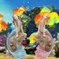 thumbnail image 4 of Yirtree Mermaid Figurines Decor,Aquarium Beautiful 7.09" Resin Mediterranean Style Mermaid Princess Statue Art Ornaments Sculpture,Birthday Gifts for Girls, 4 of 8