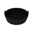 thumbnail image 3 of Silicone Air Fryer Bowl, Black, 7.87’’ Round Reusable Non-Stick Mat for COSORI, Ninja & 3–6.8QT Air Fryers, Oven & Microwave Safe, Dishwasher-Friendly, Healthy Cooking Accessory, 3 of 4