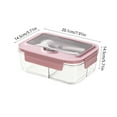 thumbnail image 3 of Insulated & Sealed Compartment Lunch Box, 1400ML Bento Container with Utensil, Microwave & Dishwasher Safe, BPA-Free for Office, Work, Adults, 3 of 7