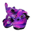 thumbnail image 3 of Girls Purple Bat Build A Bear Slippers Sparkle Star Halloween Shoes Medium 12-13, 3 of 4