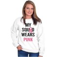 thumbnail image 4 of Breast Cancer BCA My Squad Wears Pink Women Crewneck Sweatshirt Brisco Brands X, 4 of 6